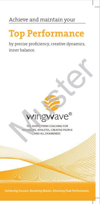 wingwave-Folder: Achieve and maintain your Top Performance" (1 Pack = 20 St.)