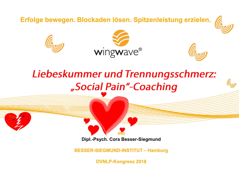 DVD - Liebeskummer und Trennungsschmerz: Social Pain- Coaching mit wingwave, DVNLP-Kongress 2018